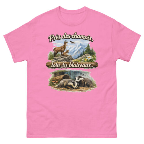 T-shirt Homme Drôle Loin des Blaireaux près des chamois – Image 9
