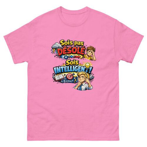 T-shirt Drôle Homme Sois pas désolé, sois intelligent – Image 10