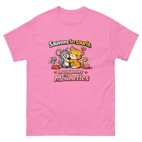 T-shirt Homme Drôle Sauvons les souris Mangeons des Mounettes – Image 10