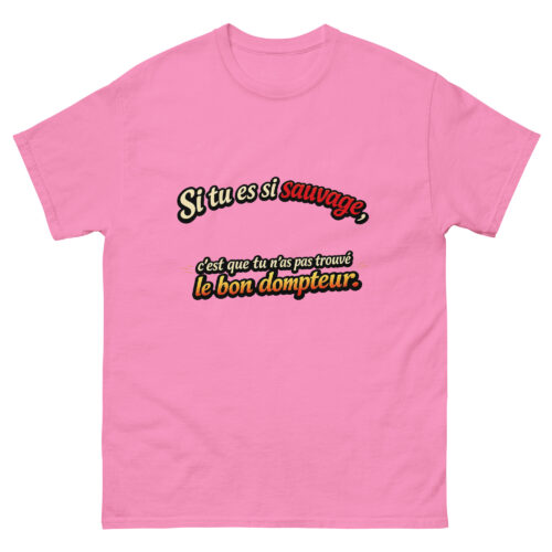 T-shirt Drôle Homme Si tu es si Sauvage c'est que tu n'as pas trouvé le bon Dompteur – Image 12