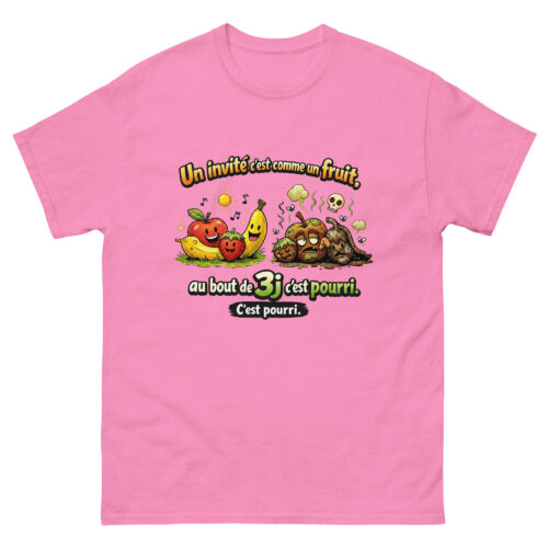 T-shirt Home Drôle Un invité c'est comme les fruits, au bout de 3j c'est pourri – Image 11