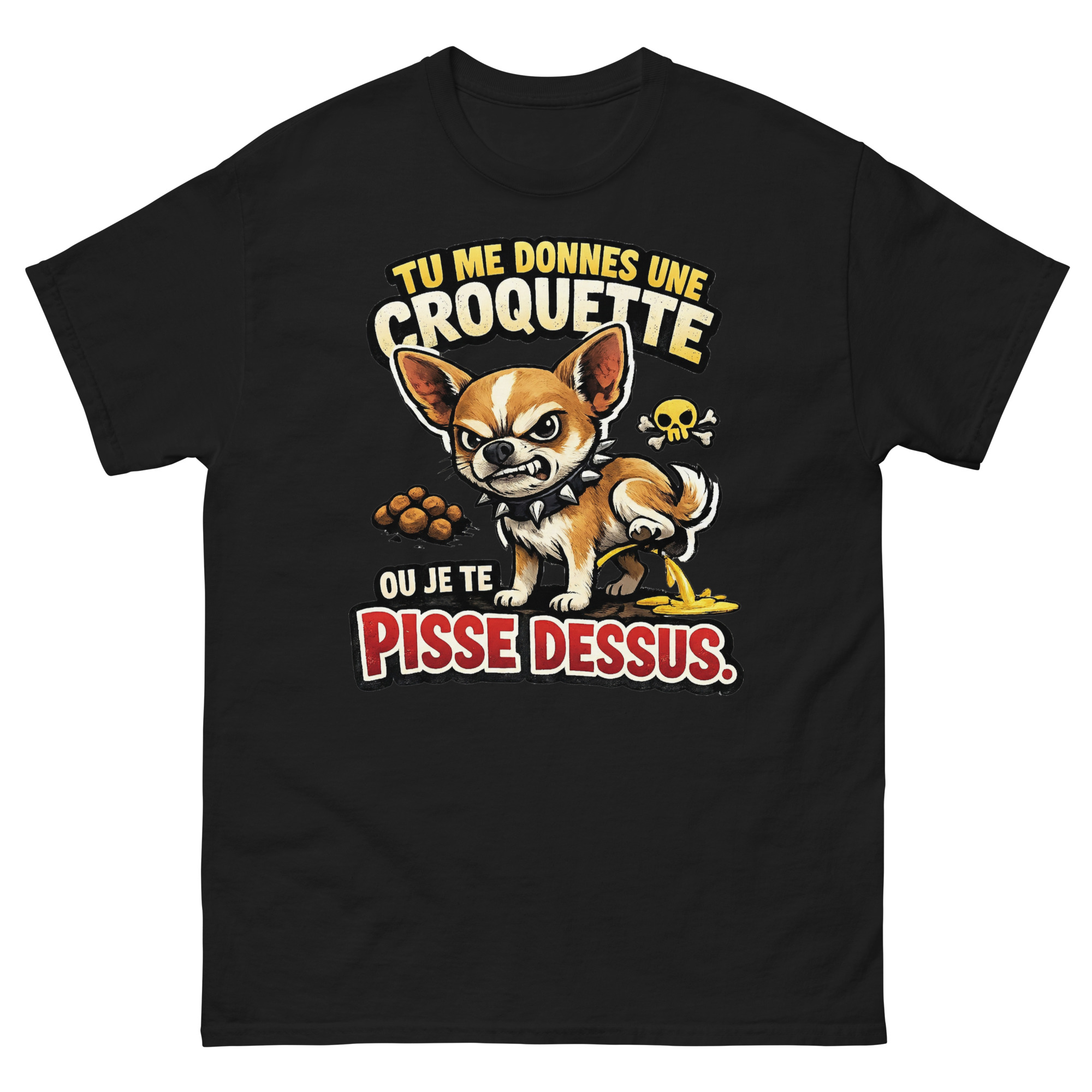 T-shirt Homme Drôle Chihuahua Méchant