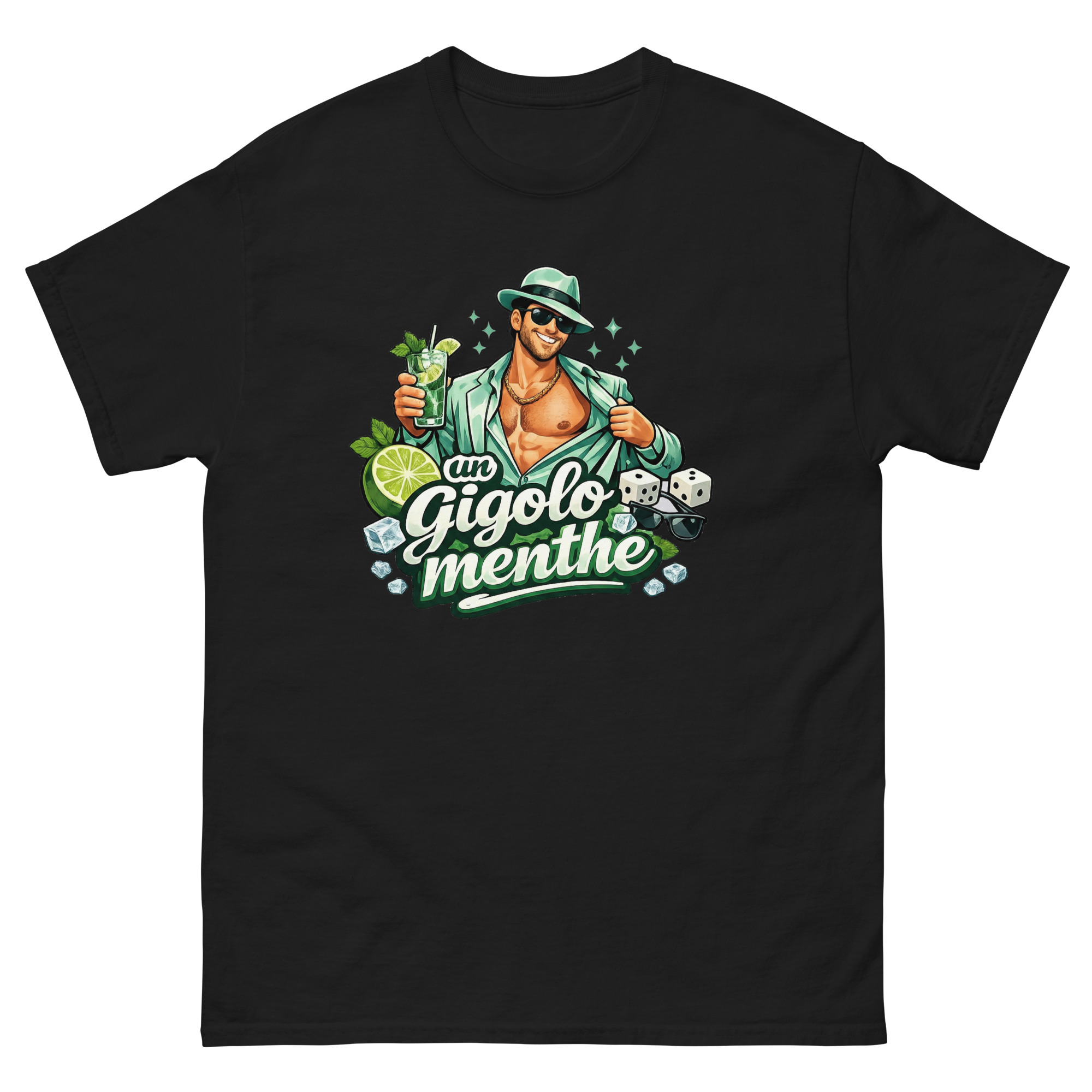 T-shirt Drôle Homme Gigolo Menthe