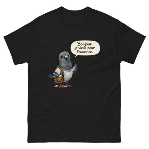 T-shirt Homme Drôle Bonjour, je viens pour l'annonce – Image 2