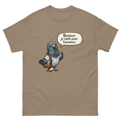 T-shirt Homme Humour Pigeon Je viens pour l'Annonce – Image 7