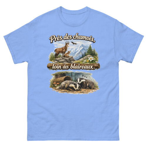 T-shirt Homme Drôle Loin des Blaireaux près des chamois – Image 10