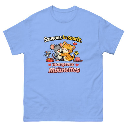 T-shirt Homme Drôle Sauvons les souris Mangeons des Mounettes – Image 11