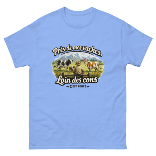 T-shirt Homme Drôle Près de mes vaches, loin des cons – Image 11