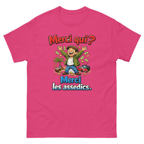 T-shirt Humour Homme Merci qui, merci les assedics – Image 5