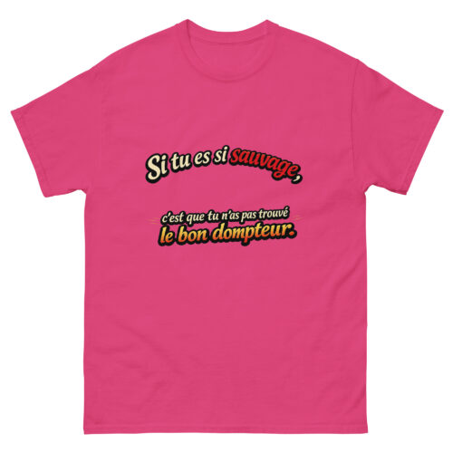 T-shirt Drôle Homme Si tu es si Sauvage c'est que tu n'as pas trouvé le bon Dompteur – Image 7