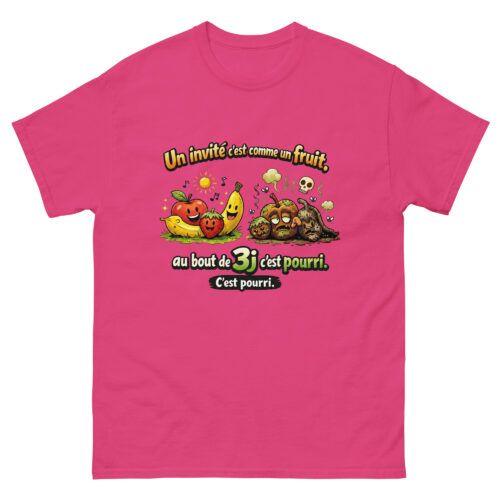 T-shirt Home Drôle Un invité c'est comme les fruits, au bout de 3j c'est pourri – Image 7