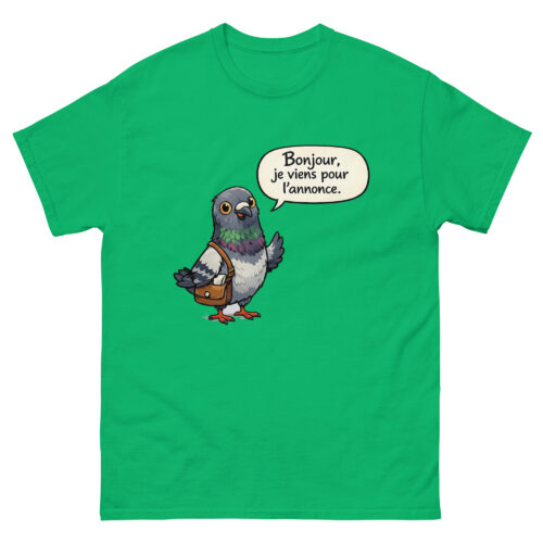T-shirt Homme Humour Pigeon Je viens pour l'Annonce – Image 8