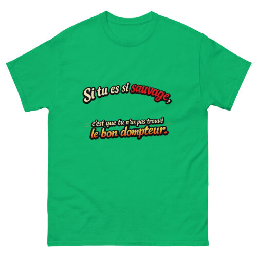 T-shirt Drôle Homme Si tu es si Sauvage c'est que tu n'as pas trouvé le bon Dompteur – Image 11