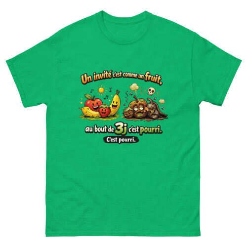 T-shirt Home Drôle Un invité c'est comme les fruits, au bout de 3j c'est pourri – Image 10