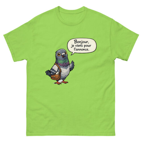 T-shirt Homme Humour Pigeon Je viens pour l'Annonce – Image 11