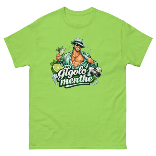T-shirt Drôle Homme Gigolo Menthe – Image 11