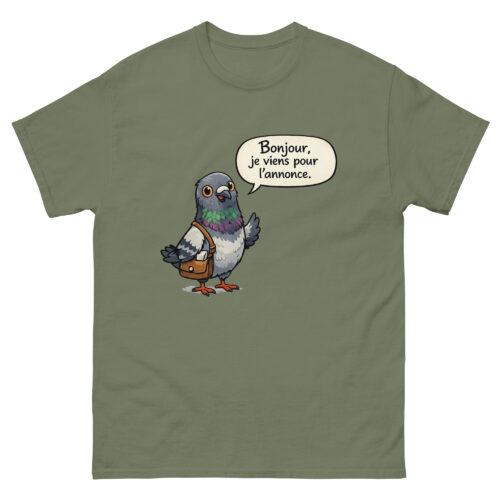 T-shirt Homme Drôle Bonjour, je viens pour l'annonce – Image 7