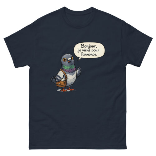 T-shirt Homme Drôle Bonjour, je viens pour l'annonce – Image 3