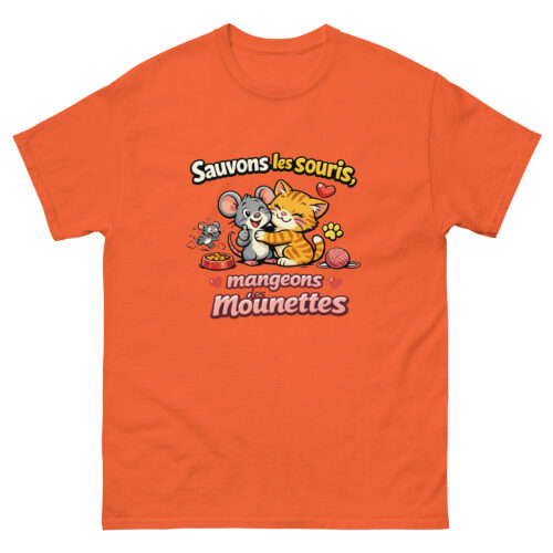 T-shirt Homme Drôle Sauvons les souris Mangeons des Mounettes – Image 9