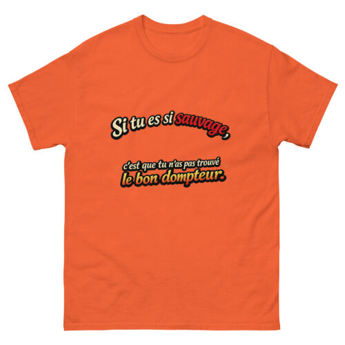 T-shirt Drôle Homme Si tu es si Sauvage c'est que tu n'as pas trouvé le bon Dompteur – Image 9