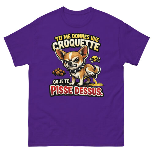 T-shirt Homme Drôle Chihuahua Méchant – Image 3
