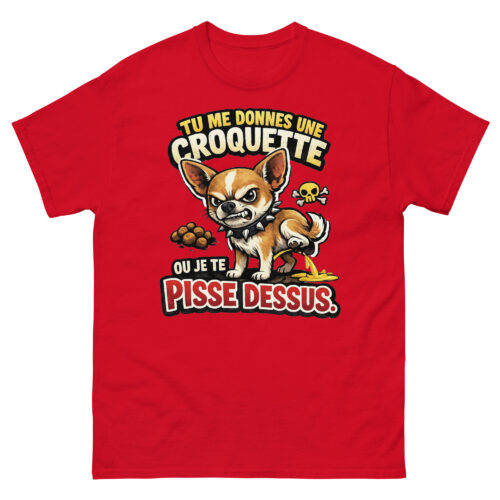 T-shirt Homme Drôle Chihuahua Méchant – Image 4