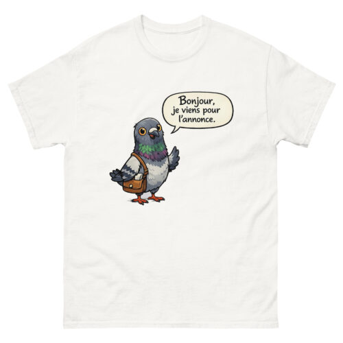 T-shirt Homme Humour Pigeon Je viens pour l'Annonce – Image 13
