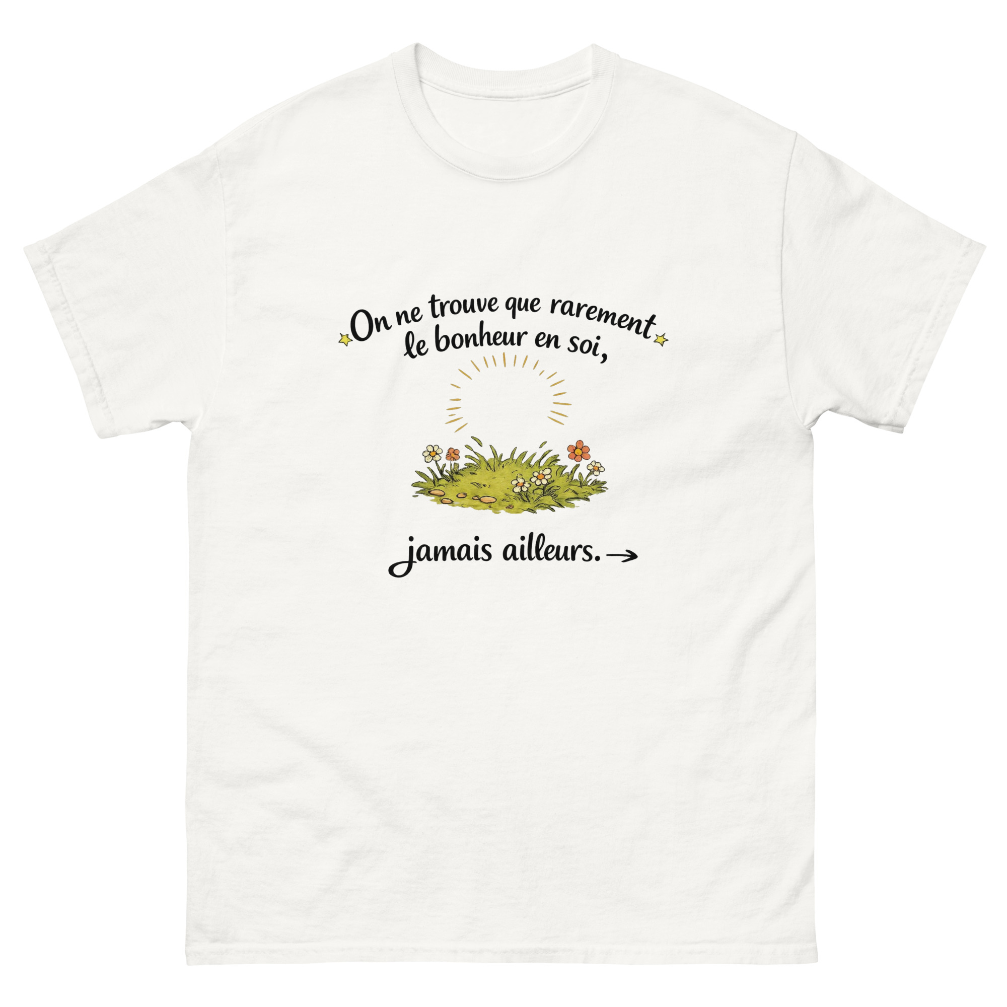 T-shirt Homme Sage On ne trouve que rarement le bonheur